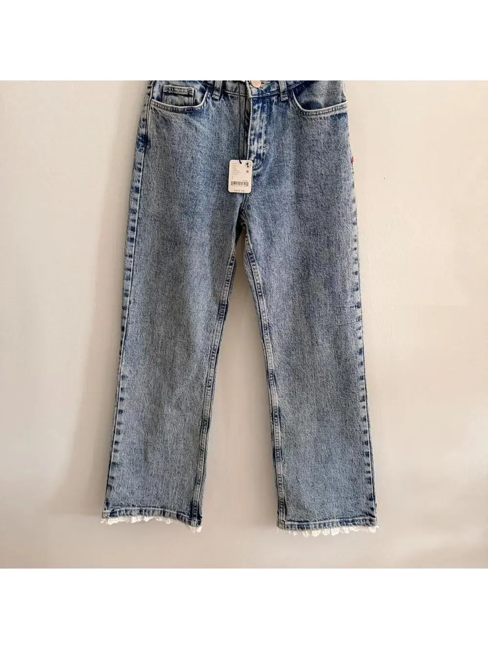Damson Madder Broderie Kenny Cropped Flare Jeans